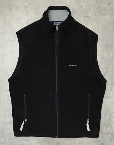 画像1: PATAGONIA "SYNCHILLA" フルジップ フリースベスト ブラック (VINTAGE)