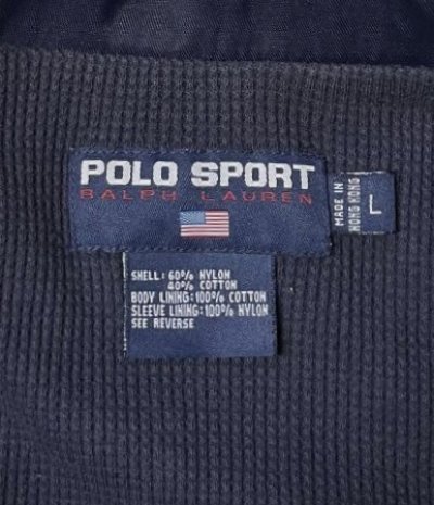 画像2: 90'S RALPH LAUREN "POLO SPORT" 裏地サーマル A-2 デッキジャケット ネイビー (MINT CONDITION)