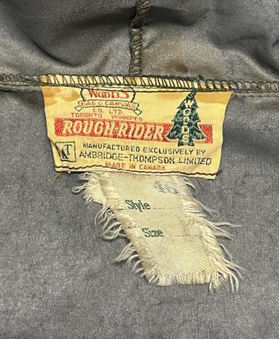 画像2: 50'S WOODS "ROUGH-RIDER" チンスト付き ナイロンアノラック CLIXジップ ダークグリーン カナダ製 (VINTAGE)