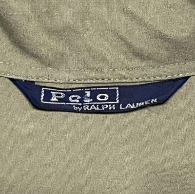 画像2: 70'S RALPH LAUREN "大文字タグ" ポプリン フルジップジャケット カーキ (VINTAGE)