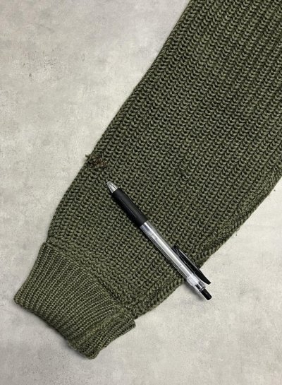画像4: 40'S アメリカ軍 US NAVY ウール モックネック デッキセーター オリーブ (VINTAGE) 