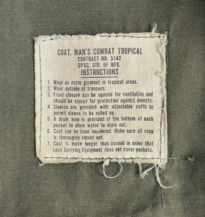 画像4: 60'S アメリカ軍 US ARMY "JUNGLE FATIGUE 3rd" ノンリップ ファティーグジャケット (VINTAGE)