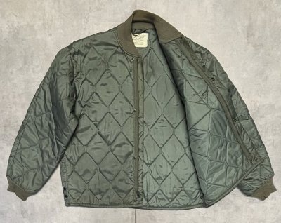 画像4: 60'S アメリカ軍 USAF "CWU-9/P 初期型" キルティング ライナージャケット CONMARジップ セージグリーン (VINTAGE) 