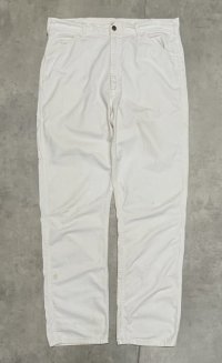 70'S BIG SMITH トップスナップボタン ペインターパンツ SCOVILLジップ ホワイト (VINTAGE)