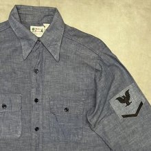 他の写真2: 70'S FIVE BROTHER コットン100% シャンブレーシャツ ブルー USA製 (VINTAGE)