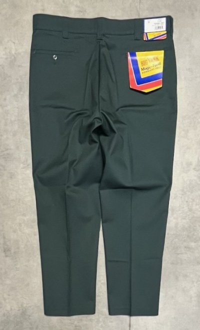 画像1: 70'S BIG YANK "MAGIC-TWILL" ワークパンツ 42TALONジップ グリーン (DEADSTOCK)