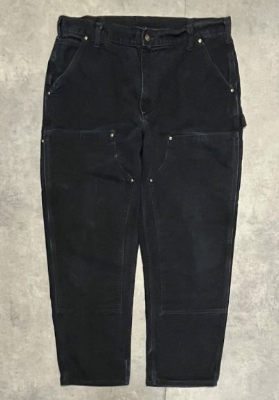 画像1: CARHARTT ダブルニー ダック ペインターパンツ ブラック USA製 (VINTAGE)