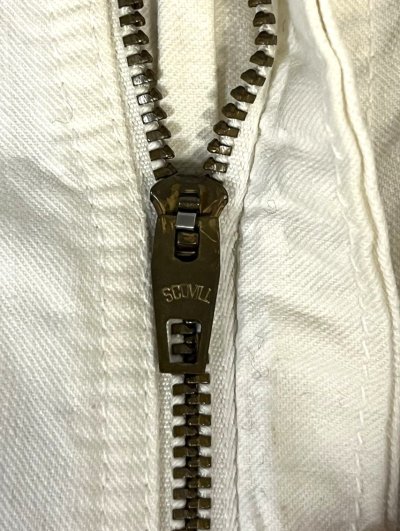 画像4: 70'S BIG SMITH トップスナップボタン ペインターパンツ SCOVILLジップ ホワイト (VINTAGE)