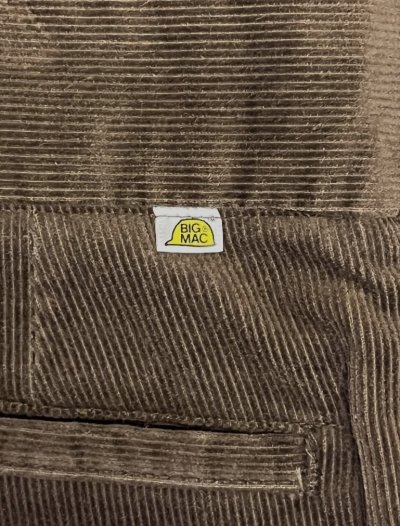 画像2: 70'S BIG MAC チビタグ コーデュロイ ワークパンツ SCOVILLジップ ブラウン (VINTAGE)