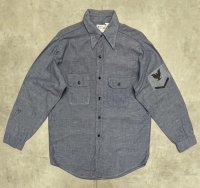 70'S FIVE BROTHER コットン100% シャンブレーシャツ ブルー USA製 (VINTAGE)