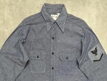 他の写真1: 70'S FIVE BROTHER コットン100% シャンブレーシャツ ブルー USA製 (VINTAGE)
