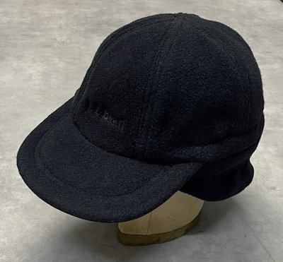 画像1: 90'S LL Bean "POLARTEC" 耳当て付き 2WAY フリースキャップ ブラック USA製 (MINT CONDITION)