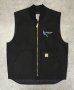 画像1: CARHARTT 裏地キルティング ダックベスト ブラック (DEADSTOCK) (1)
