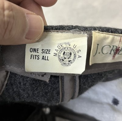 画像7: 90'S J.CREW 旧タグ ウール ベースボールキャップ ダークグレー USA製 (VINTAGE)