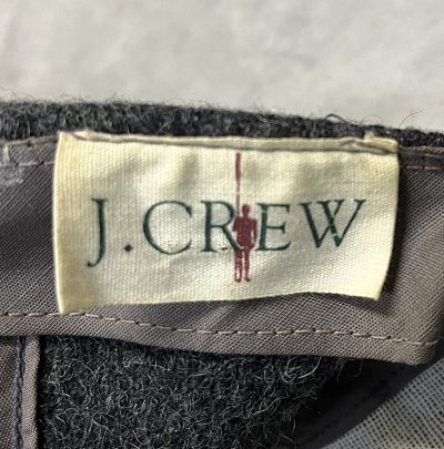 画像6: 90'S J.CREW 旧タグ ウール ベースボールキャップ ダークグレー USA製 (VINTAGE)