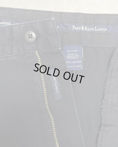 画像2: 90'S RALPH LAUREN "MARTIN PANT" フリスコパンツ ブラック W34L30 (VINTAGE)