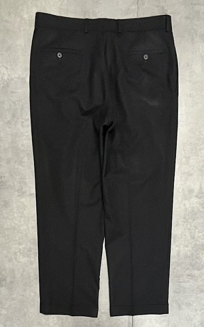 画像3: RALPH LAUREN ウール100% ツープリーツ スラックス ブラック (VINTAGE)