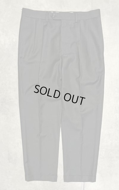 画像1: RALPH LAUREN SUPER120'S/カシミア ツープリーツ スラックス チャコール (VINTAGE)