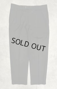RALPH LAUREN ウール100% ツープリーツ スラックス ブラック (VINTAGE)