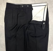 他の写真1: RALPH LAUREN ウール100% ツープリーツ スラックス ブラック (VINTAGE)