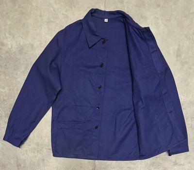 画像4: 60'S LE PIGEON VOYAGEUR フレンチワーク ワークジャケット カバーオール ブルー フランス製 (DEADSTOCK)