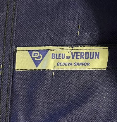 画像2: 60'S BLEU DE VERDUN フレンチワーク ワークジャケット カバーオール ブルー フランス製 (DEADSTOCK)