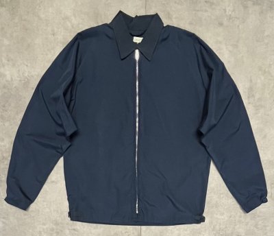 画像1: 40'S THE ATHLETIC STORES ハリントンジャケット AEROコの字留めジップ ダークブルー (VINTAGE)