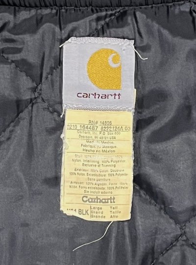 画像2: CARHARTT 裏地キルティング ダックベスト フェードブラック (VINTAGE)