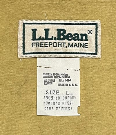 画像2: 80'S LL Bean チンスト付き ナイロン コーチジャケット バーガンディ USA製 (VINTAGE)