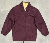 80'S LL Bean チンスト付き ナイロン コーチジャケット バーガンディ USA製 (VINTAGE)