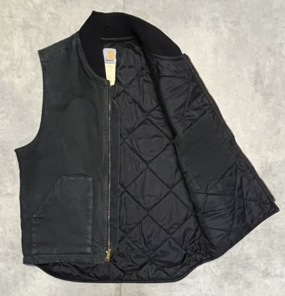 画像3: CARHARTT 裏地キルティング ダックベスト フェードブラック (VINTAGE)