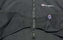 他の写真2: 90'S CHAMPION 青タグ スクリプトロゴ刺繍 フルジップ スウェットパーカー ブラック USA製 (VINTAGE)