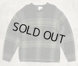 90'S J.CREW 旧タグ クルーネック セーター チェック柄 (VINTAGE)