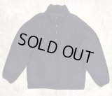 90'S LANDS' END スナップボタン プルオーバーフリースジャケット ネイビー USA製 (VINTAGE)