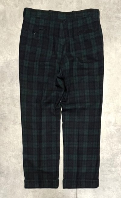画像4: 70'S PENDLETON ウールパンツ TALONジップ ブラックウォッチ USA製 (VINTAGE)
