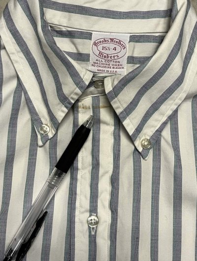 画像4: 80'S BROOKS BROTHERS "MAKERS" 6ボタン オックスフォード BDシャツ ストライプ USA製 (VINTAGE)