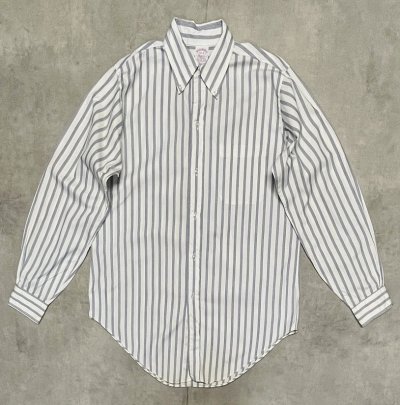 画像1: 80'S BROOKS BROTHERS "MAKERS" 6ボタン オックスフォード BDシャツ ストライプ USA製 (VINTAGE)
