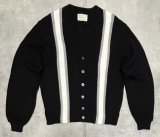 70'S SEARS アクリル カーディガン ブラック/グレー＆ホワイト (VINTAGE) 