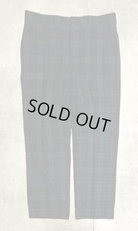 70'S PENDLETON ウールパンツ TALONジップ ブラックウォッチ USA製 (VINTAGE)