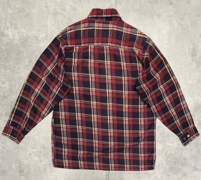 画像4: 90'S SAUGATUCK プリントネル フランネルシャツ チェック柄 (VINTAGE)