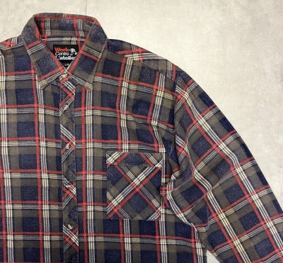 画像3: 90'S WORK CENTRE L'ATELIER プリントネル フランネルシャツ チェック柄 (VINTAGE)