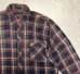 画像3: 90'S WORK CENTRE L'ATELIER プリントネル フランネルシャツ チェック柄 (VINTAGE) (3)