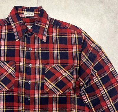 画像3: 90'S SAUGATUCK プリントネル フランネルシャツ チェック柄 (VINTAGE)