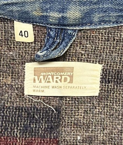 画像2: 70'S MONTGOMERY WARD 101 裏地ブランケット デニムジャケット インディゴ (VINTAGE)
