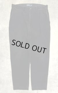 90'S RALPH LAUREN ノープリーツ コーデュロイパンツ ブラック W34L30 (VINTAGE)