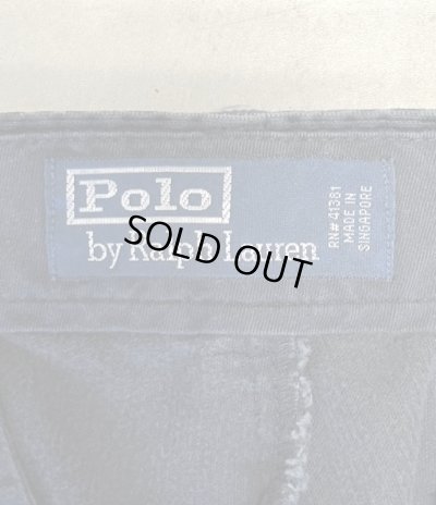 画像2: 90'S RALPH LAUREN ノープリーツ コーデュロイパンツ ブラック W34L30 (VINTAGE)