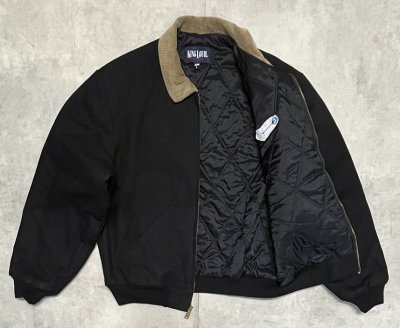 画像3: 90'S KING LOUIE 襟コーデュロイ 裏地キルティング ダックジャケット ブラック USA製 (VINTAGE)
