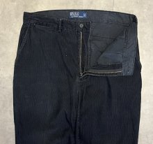 他の写真1: 90'S RALPH LAUREN ノープリーツ コーデュロイパンツ ブラック W34L30 (VINTAGE)