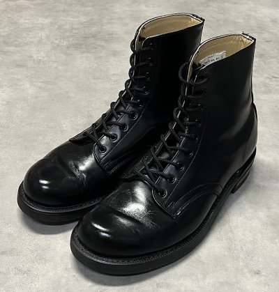 画像1: カナダ軍 レースアップ レザー ミリタリーブーツ ブラック カナダ製 (USED)