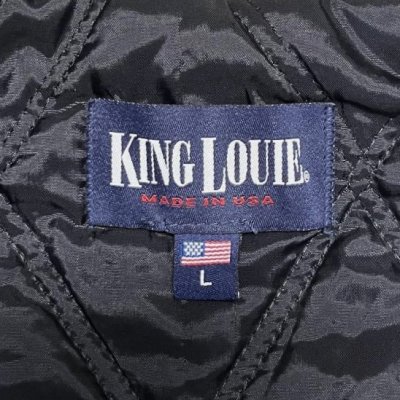 画像2: 90'S KING LOUIE 襟コーデュロイ 裏地キルティング ダックジャケット ブラック USA製 (VINTAGE)